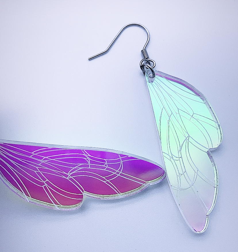 dragonfly away with me earrings (iridescent)