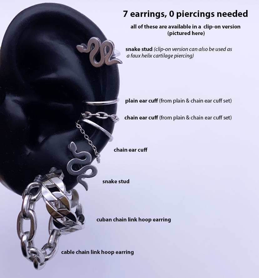 snake stud earrings