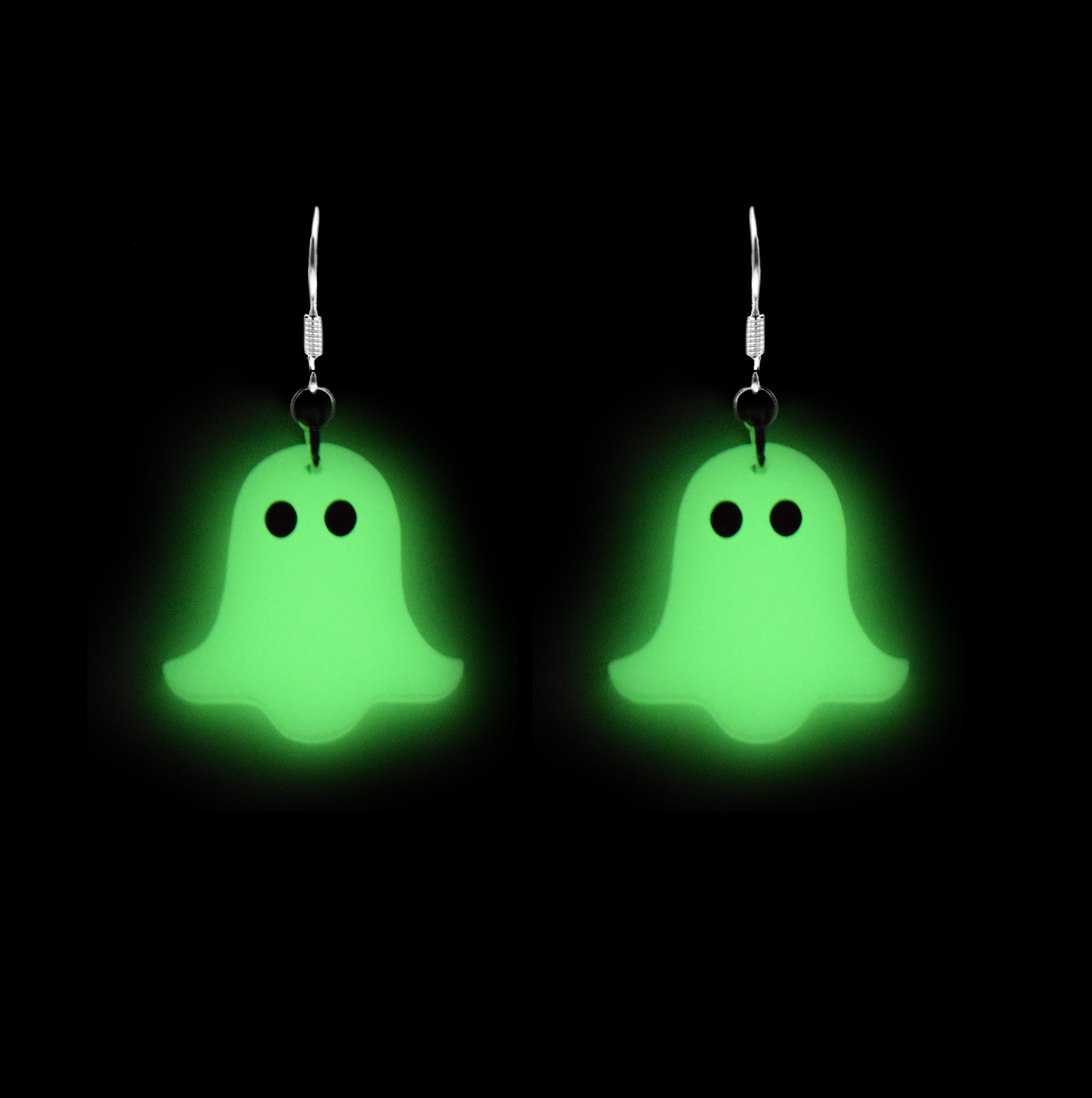 glow ghost earrings