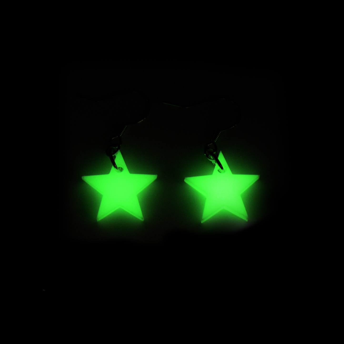 glow mini star earrings