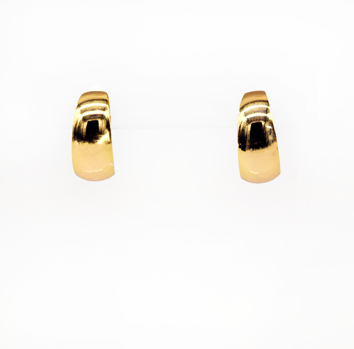 gold unpierced hoop earrings