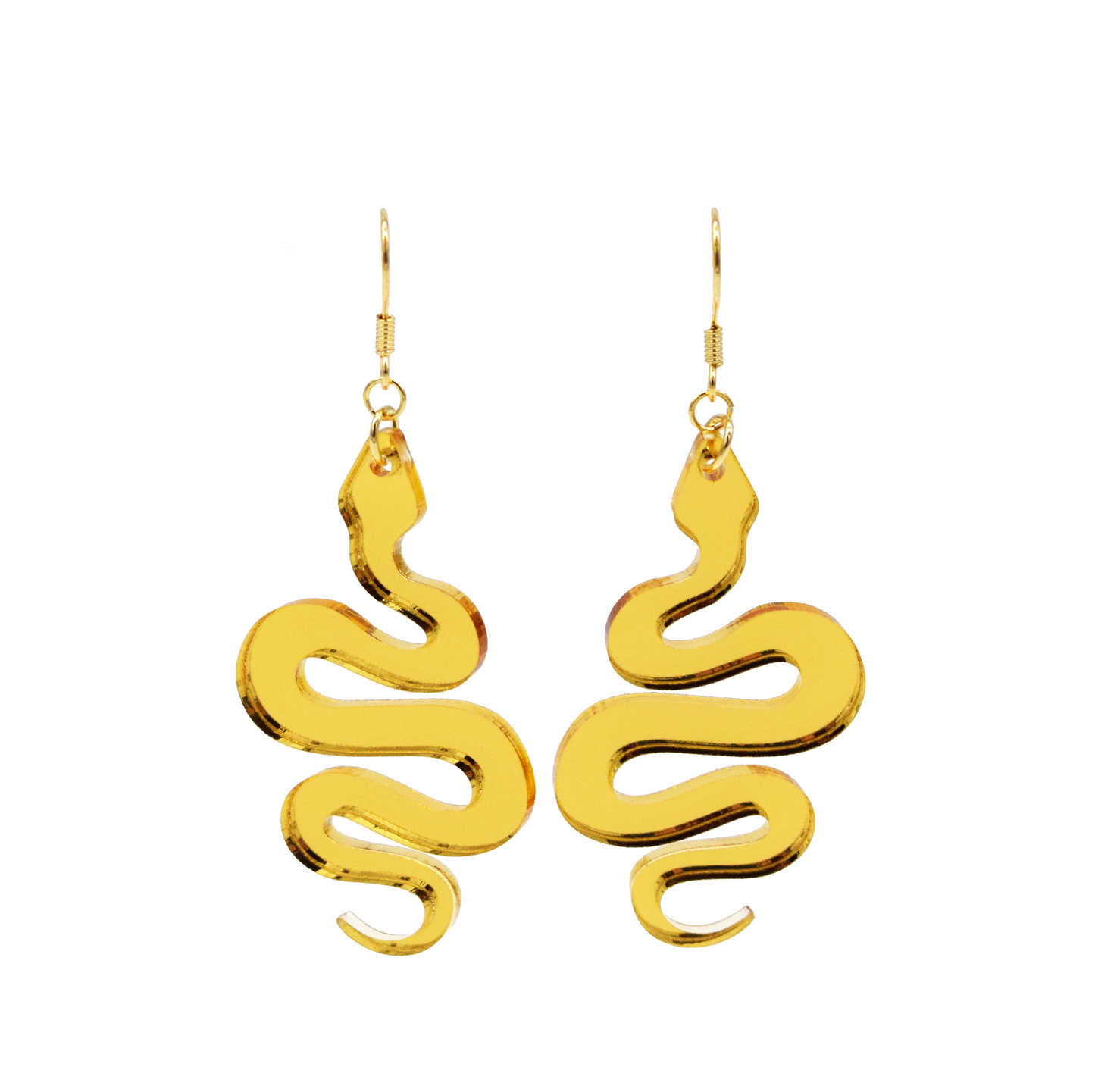 golden snake earrings