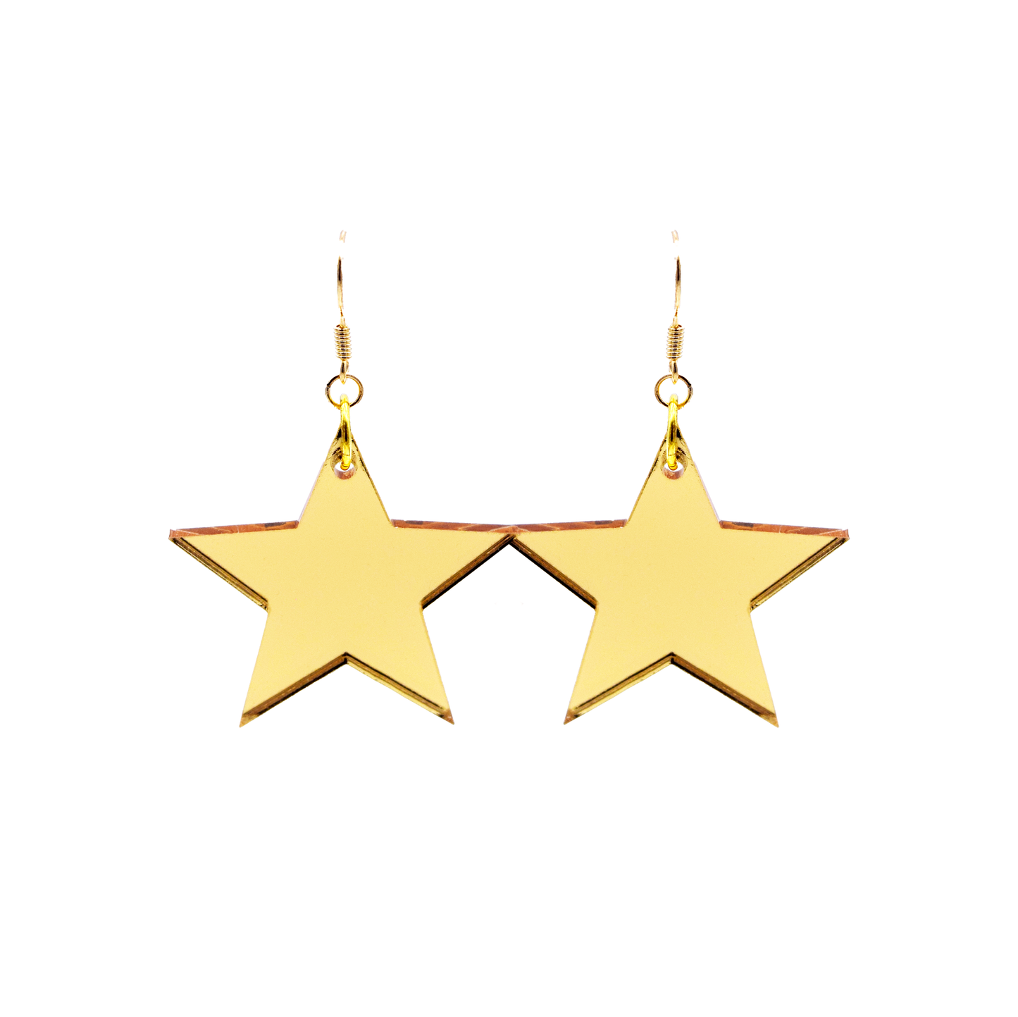 gold star earrings
