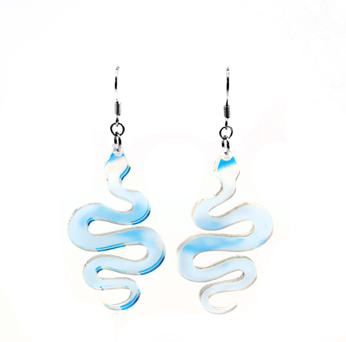 iridescent snake earrings