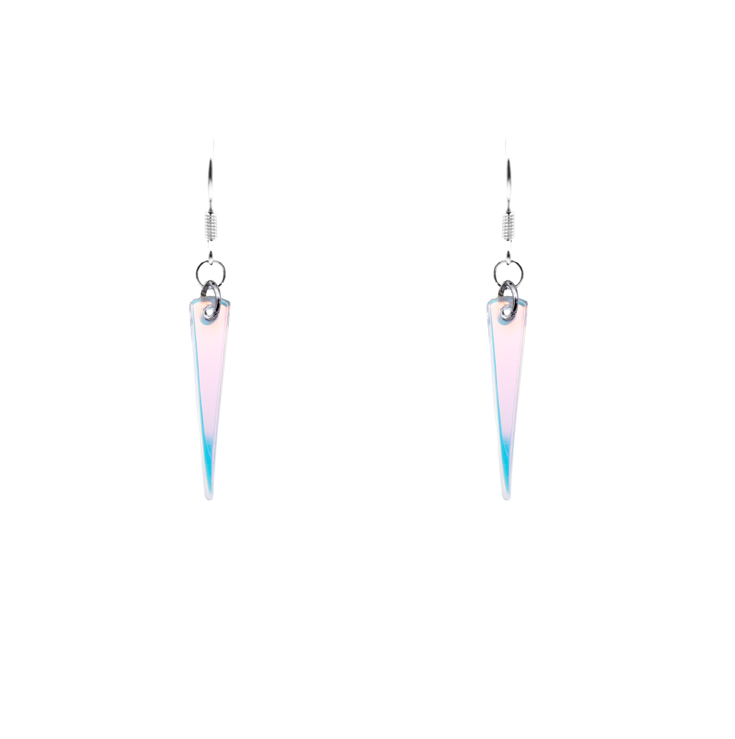 iridescent small spike earrings