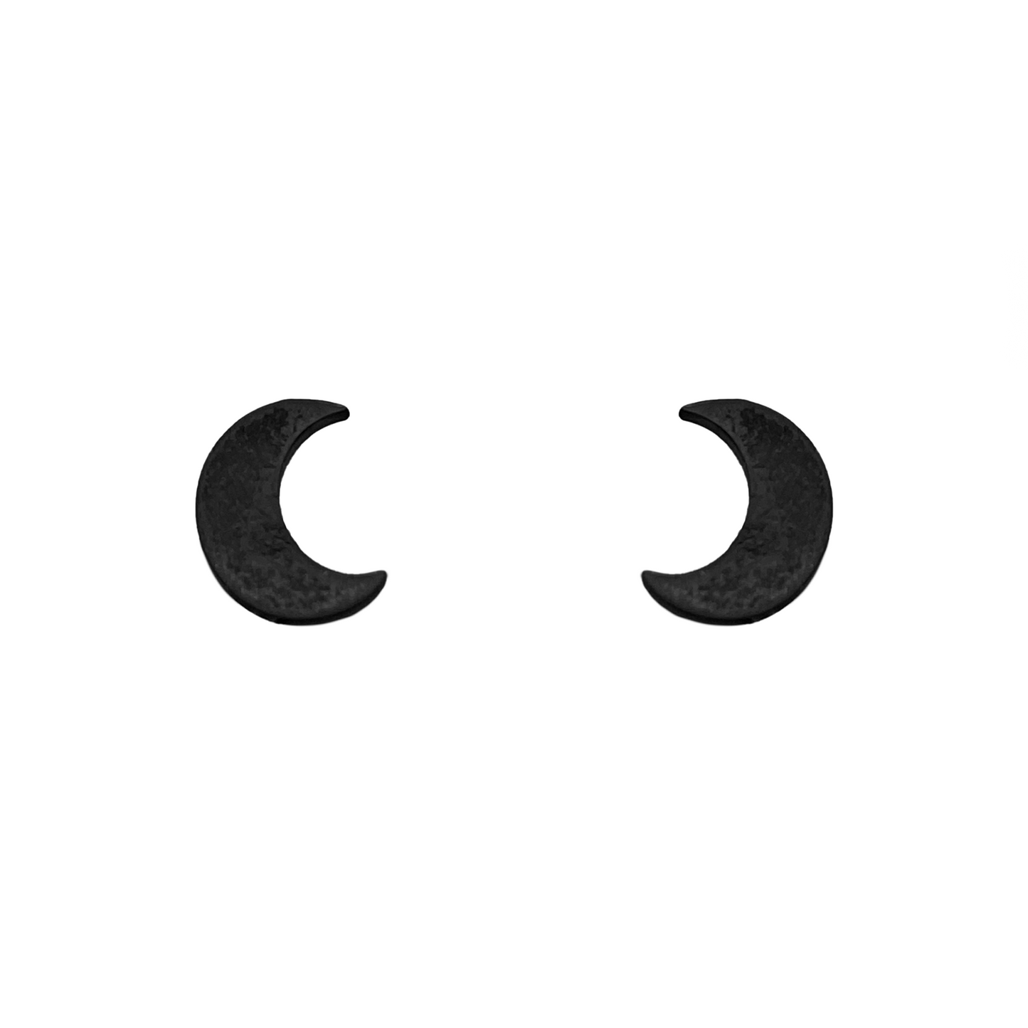 moon studs - black