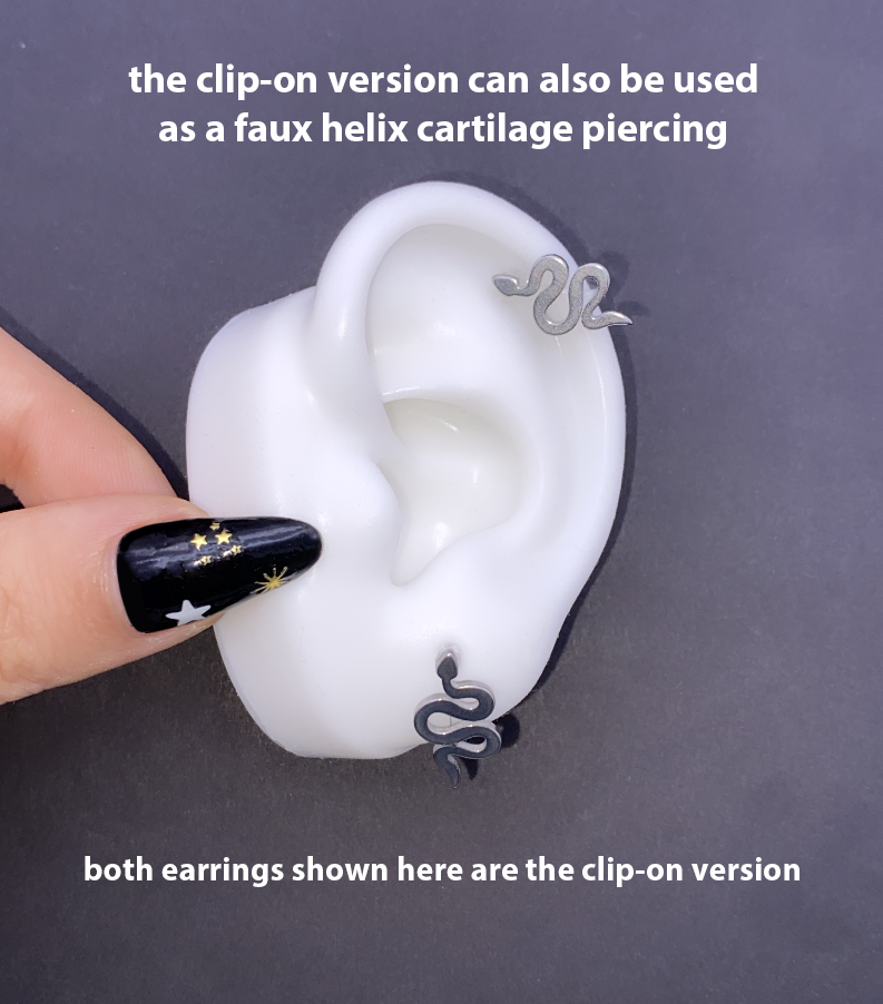snake stud earrings