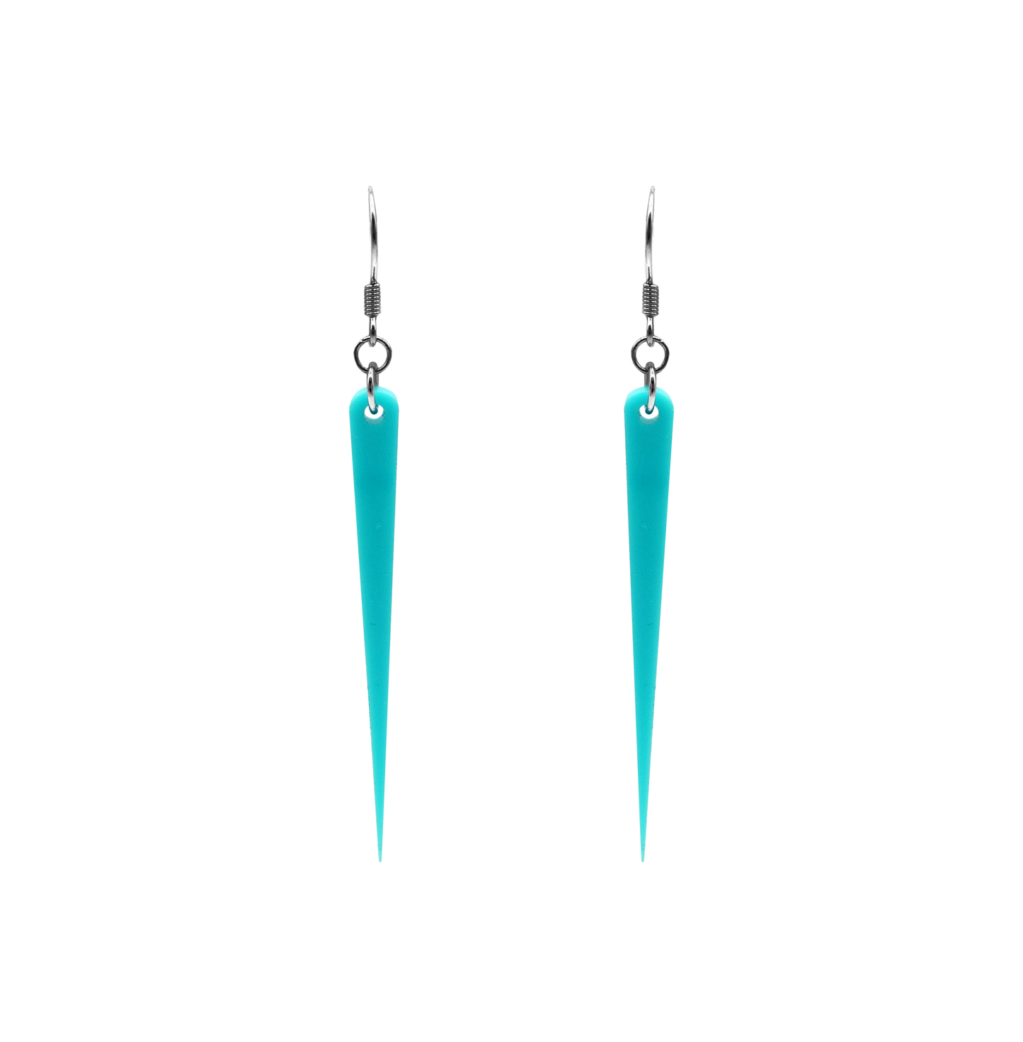 turquoise long spike earrings