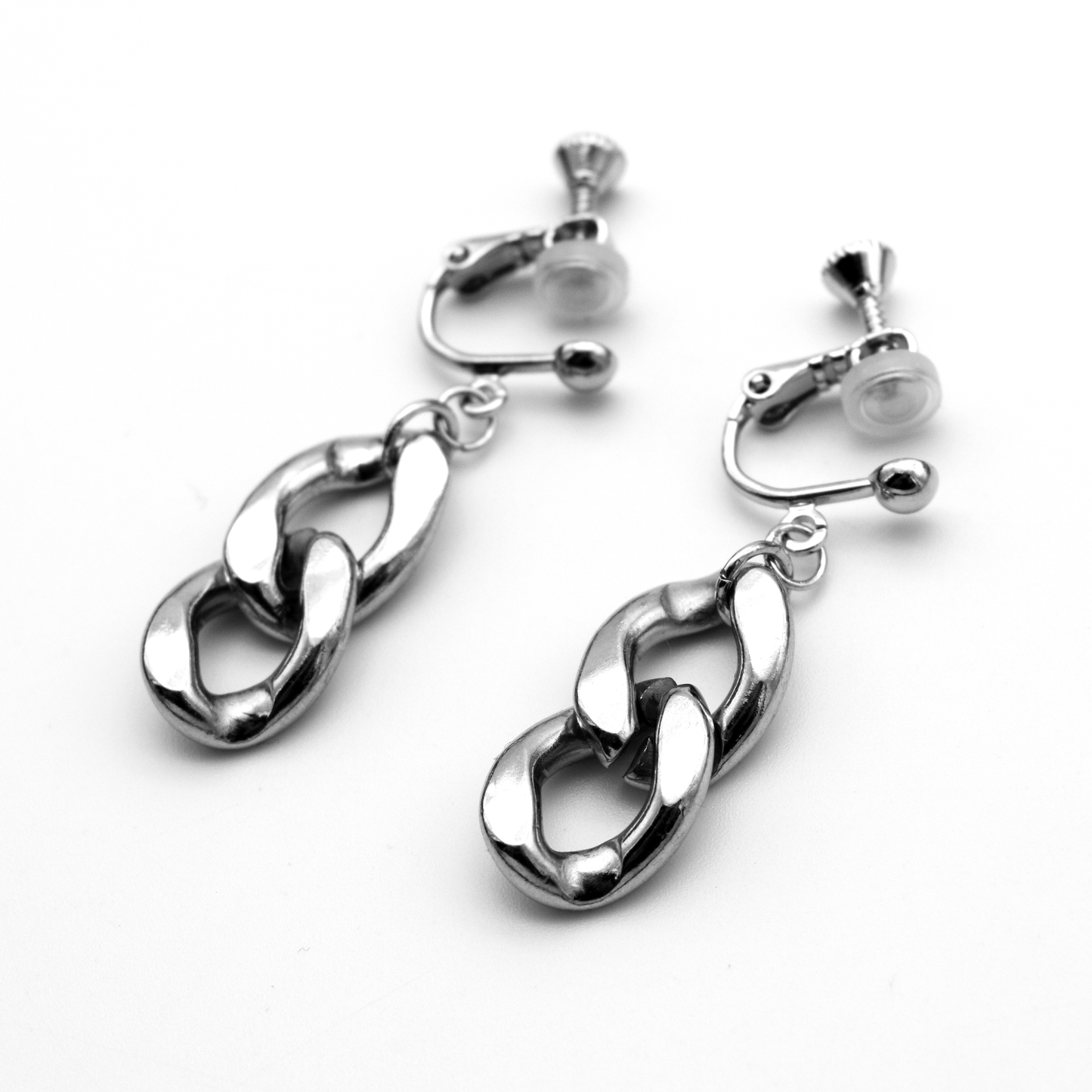 double link chain earrings