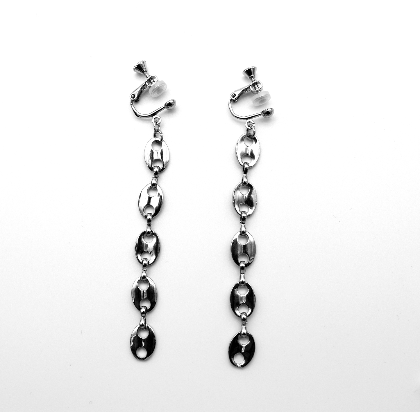 long tab chain earrings