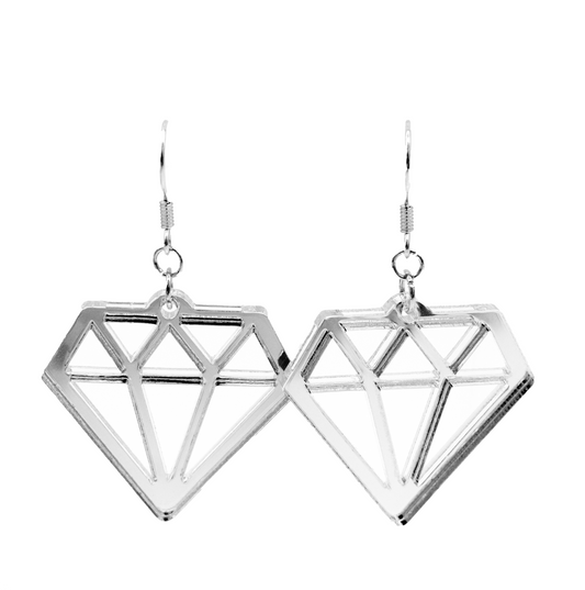 silver gem earrings