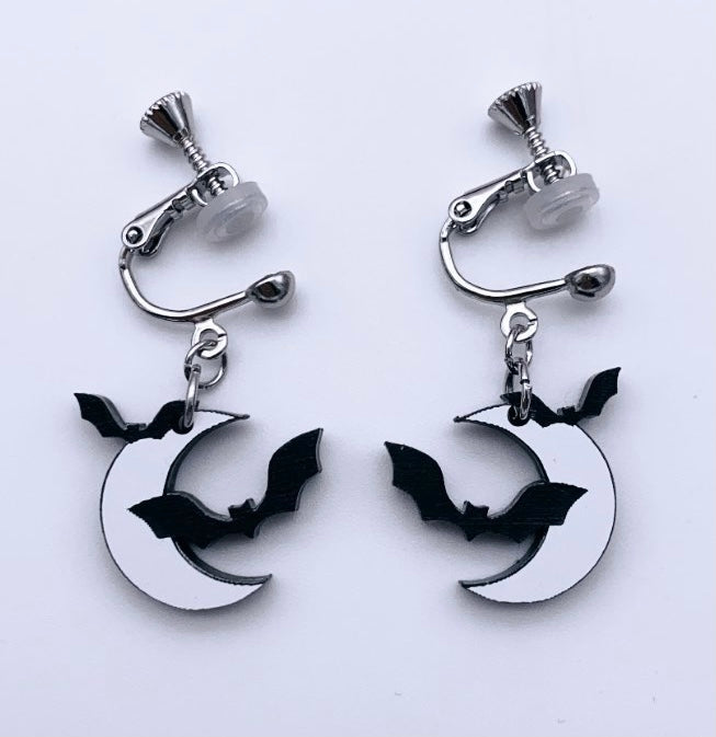 spooky mini moon earrings