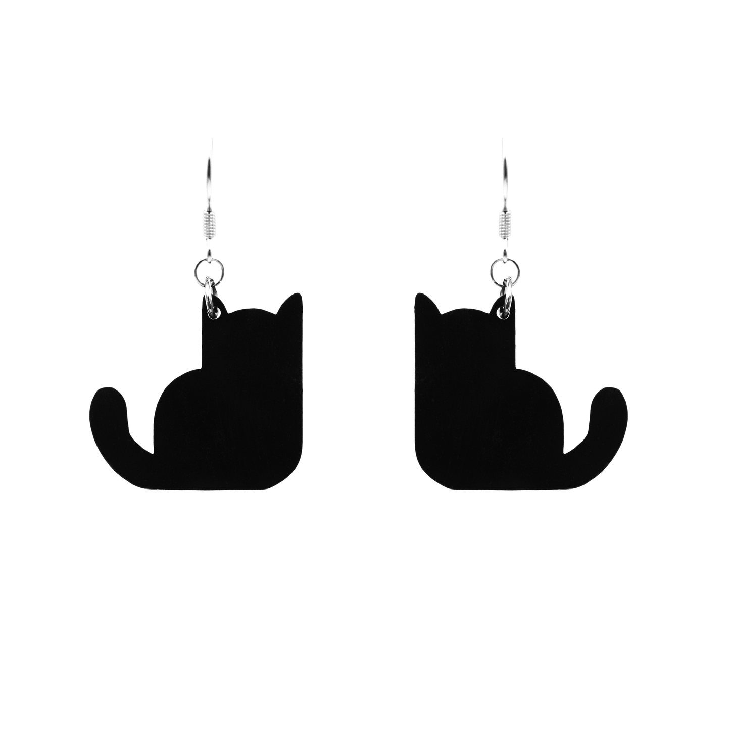 midnight cat earrings