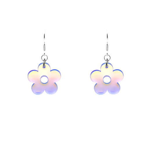 flower power earrings - iridescent