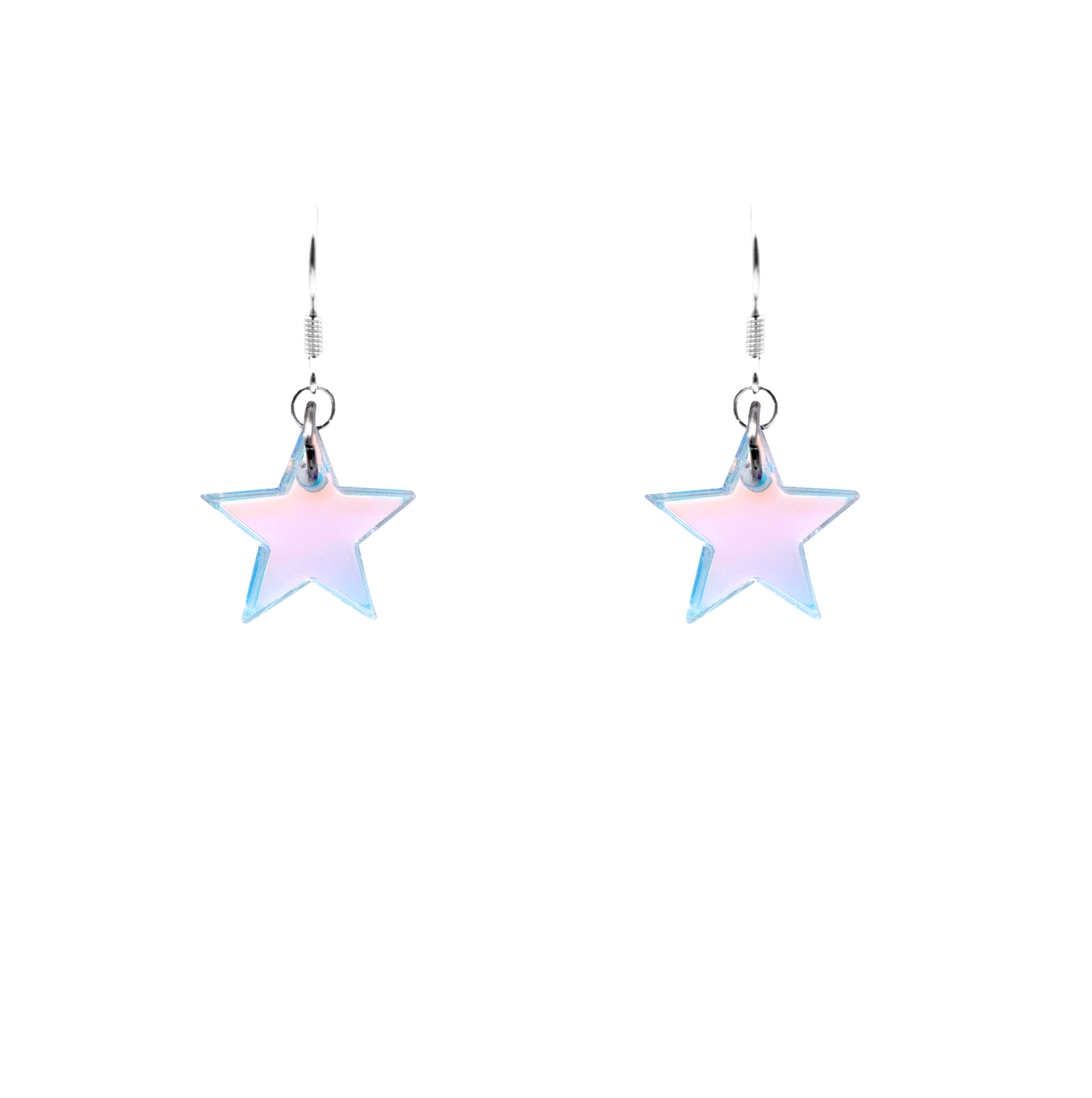 iridescent mini star earrings