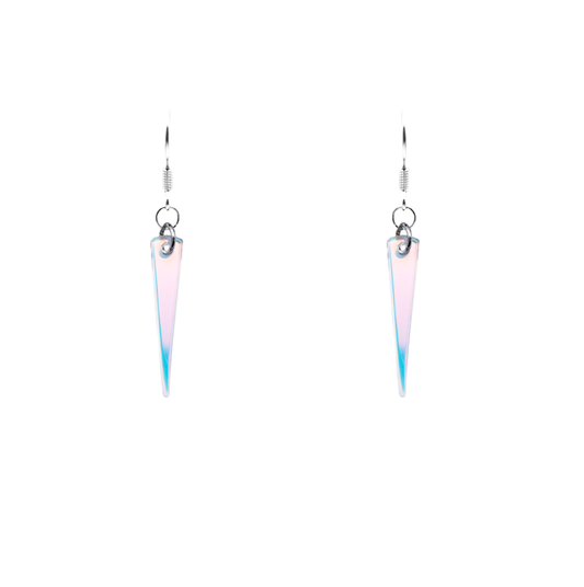 iridescent small spike earrings