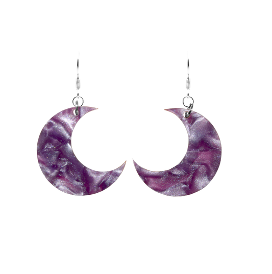 ultraviolet sky moon earrings