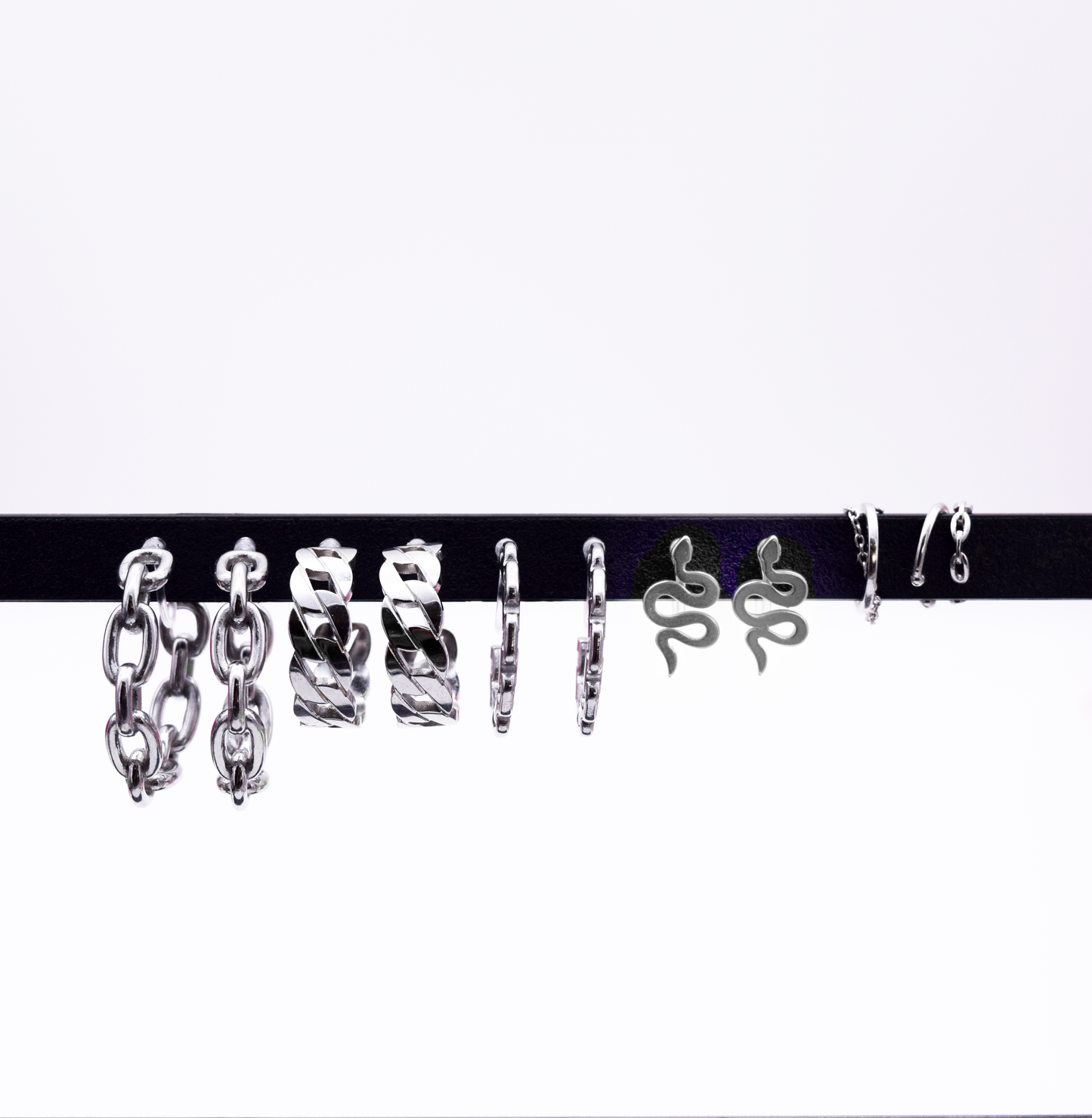 cable link chain hoop earrings