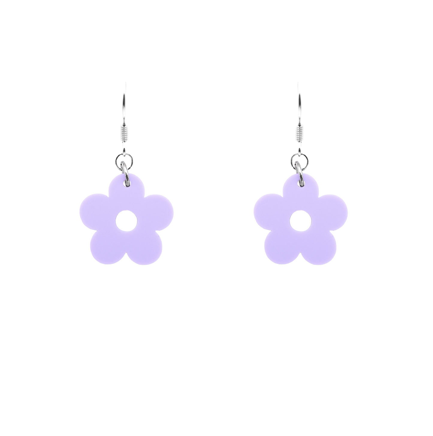 flower power earrings - pastel purple