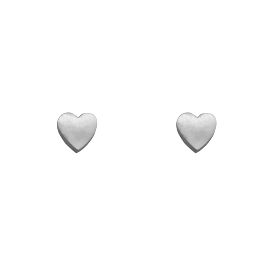 mini heart studs - silver