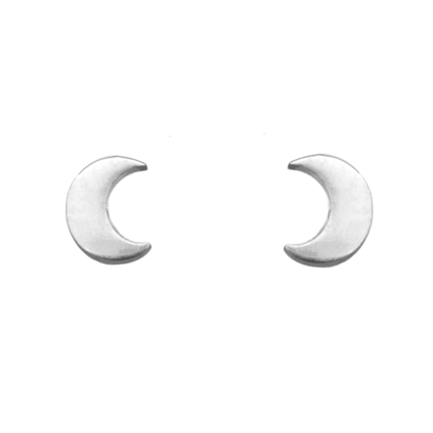 moon studs - silver