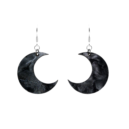night sky moon earrings