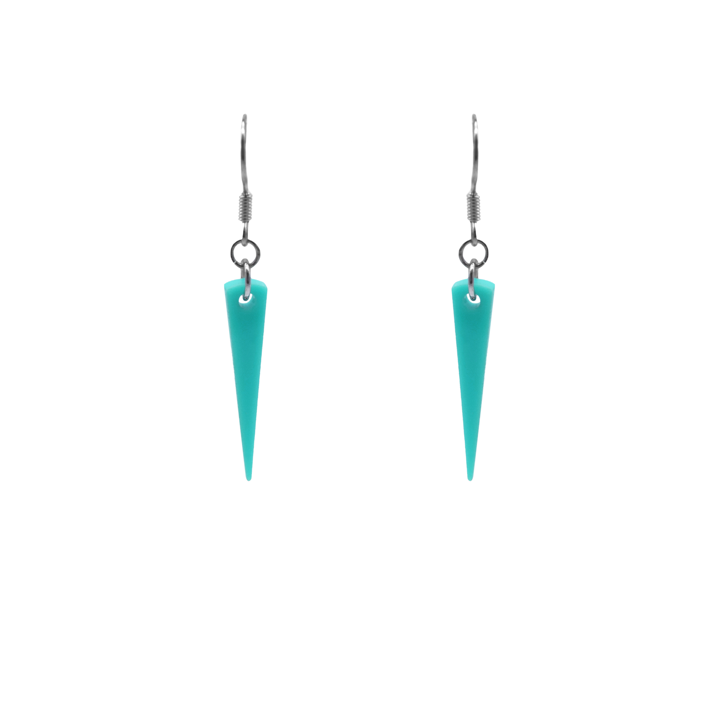 turquoise small spike earrings