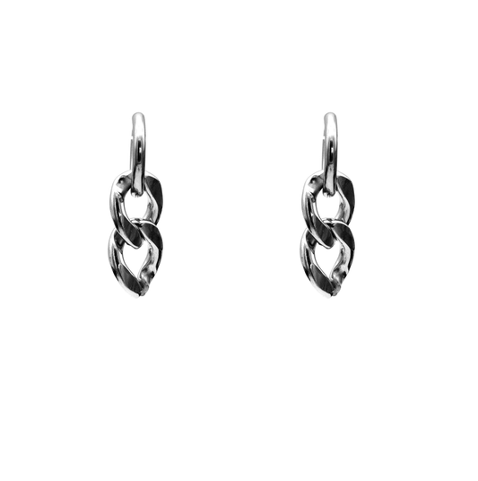 double link chain earrings